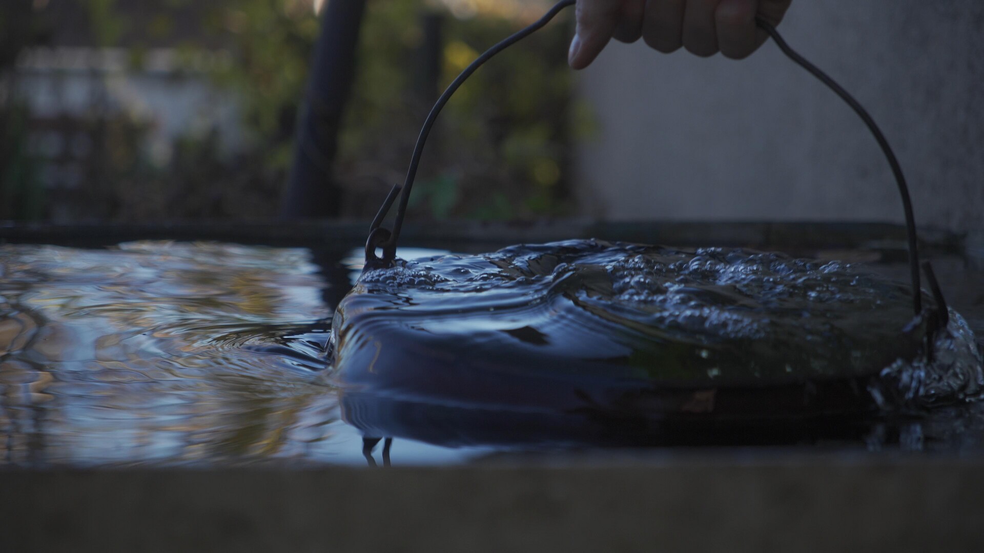 The quiet resonance of water ripples, mirroring the flow of music and art.